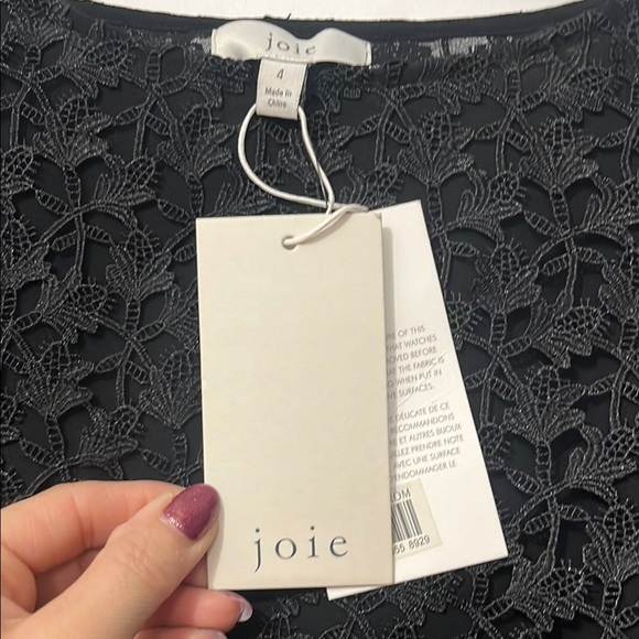 Joie from Nordstrom Black‎ Lace Puff Sleeve Top Small - Picture 9 of 10